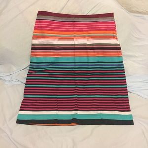 Striped cotton pencil skirt size 8